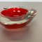 Murano Glass Faceted Sommerso Bowl or Ashtray, Italy, 1970s 9