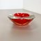 Murano Glass Faceted Sommerso Bowl or Ashtray, Italy, 1970s 4