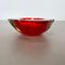 Murano Glass Faceted Sommerso Bowl or Ashtray, Italy, 1970s, Image 7