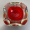 Murano Glass Faceted Sommerso Bowl or Ashtray, Italy, 1970s 6