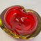 Cuenco o cenicero de cristal de Murano rojo, años 70, Imagen 9