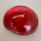 Cuenco o cenicero de cristal de Murano rojo, años 70, Imagen 14