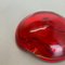 Cuenco o cenicero de cristal de Murano rojo, años 70, Imagen 11