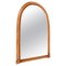 Italian Arch-Shaped Mirror with Double Bamboo Wicker Frame, 1970s 1