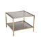Italian Square Coffee Table in Brass and Smoked Glass, 1970s, Image 10