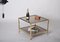 Italian Square Coffee Table in Brass and Smoked Glass, 1970s 17