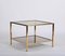 Italian Square Coffee Table in Brass and Smoked Glass, 1970s 8