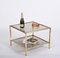 Italian Square Coffee Table in Brass and Smoked Glass, 1970s, Image 12