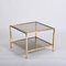 Italian Square Coffee Table in Brass and Smoked Glass, 1970s 7