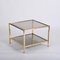 Italian Square Coffee Table in Brass and Smoked Glass, 1970s, Image 7