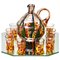 Vasos de licor de cristal de Murano y decantador con bandeja, 1938. Juego de 10, Imagen 3