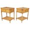 Bedside Tables in Bamboo and Rattan, Italy, 1970s, Set of 2 4
