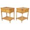 Tables de Chevet en Bambou et Rotin, Italie, 1970s, Set de 2 4