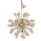 Murano Glass Sputnik Chandelier with Gold Air Drops and Gold Metal Frame from Simoeng 1