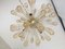 Murano Glas Sputnik Kronleuchter mit goldenen Lufttropfen und goldenem Metallrahmen von Simoeng 3