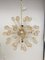 Murano Glas Sputnik Kronleuchter mit goldenen Lufttropfen und goldenem Metallrahmen von Simoeng 8