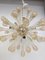Murano Glas Sputnik Kronleuchter mit goldenen Lufttropfen und goldenem Metallrahmen von Simoeng 7