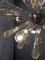 Murano Glas Sputnik Kronleuchter mit goldenen Lufttropfen und goldenem Metallrahmen von Simoeng 5