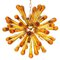 Murano Glass Sputnik Chandelier with Amber Air Drops Gold Metal Frame from Simoeng 1