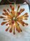 Sputnik Kronleuchter aus Muranoglas mit bernsteinfarbenen Metalltropfen von Simoeng 5