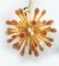 Sputnik Kronleuchter aus Muranoglas mit bernsteinfarbenen Metalltropfen von Simoeng 6