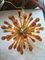 Sputnik Kronleuchter aus Muranoglas mit bernsteinfarbenen Metalltropfen von Simoeng 3