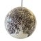 Milky-White Sphere in Murano Style Glass with Brown and Beige Murrine from Simoeng 1