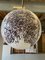 Milky-White Kugel aus Murano Stil Glas mit braunem und beigem Murrine von Simoeng 13