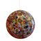 Small Milky-White Sphere in Murano Style Glass with Multicolored Murrine from Simoeng 1