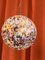 Esfera en blanco lechoso de cristal estilo Murano con murrina multicolor de Simoeng, Imagen 3