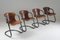 Cognac Leather Dining Chairs, Italy, Set of 4 19