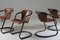 Cognac Leather Dining Chairs, Italy, Set of 4, Image 3