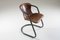 Cognac Leather Dining Chairs, Italy, Set of 4 1