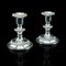 Antique English Edwardian Silver-Plated Candleholders, 1890s, Set of 2 2