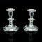 Antique English Edwardian Silver-Plated Candleholders, 1890s, Set of 2 1