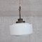 Mid-Century French Brass and Opaline Pendant Light 1