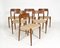 Model 71 Dining Chairs in Teak and Papercord by Niels Otto (N. O.) Møller for J.L. Møllers, Denmark, 1960s, Set of 6, Image 10