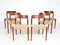 Model 71 Dining Chairs in Teak and Papercord by Niels Otto (N. O.) Møller for J.L. Møllers, Denmark, 1960s, Set of 6 2