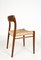 Model 71 Dining Chairs in Teak and Papercord by Niels Otto (N. O.) Møller for J.L. Møllers, Denmark, 1960s, Set of 6, Image 12