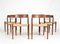 Model 71 Dining Chairs in Teak and Papercord by Niels Otto (N. O.) Møller for J.L. Møllers, Denmark, 1960s, Set of 6 3
