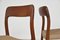 Model 71 Dining Chairs in Teak and Papercord by Niels Otto (N. O.) Møller for J.L. Møllers, Denmark, 1960s, Set of 6 15