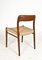 Model 71 Dining Chairs in Teak and Papercord by Niels Otto (N. O.) Møller for J.L. Møllers, Denmark, 1960s, Set of 6 13