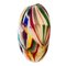 Abstract Vase in Milky-White Murano Style Glass with Multicolored Reeds from Simoeng 1