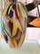 Abstrakte Vase aus milchig-weißem Muranoglas mit buntem Schilfrohr von Simoeng 4