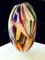 Vase Abstrait en Verre Style de Murano Blanc Laiteux avec Roseaux Multicolores de Simoeng 5