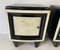 Art Deco Parchment and Black Lacquer Nightstands, Italy, 1930s, Set of 2 7