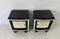 Art Deco Parchment and Black Lacquer Nightstands, Italy, 1930s, Set of 2 4