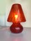 Rotes Murano Glas mit Diamantschliff Ballotton Lampe von Simoeng 2