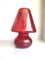 Rotes Murano Glas mit Diamantschliff Ballotton Lampe von Simoeng 7
