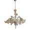 Venetian Transparent and Gold Murano Style Glass Chandelier with Flowers and Leaves from Simoeng 1